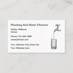 Klempnerarbeiten und Wasserfilterservices Visitenkarte