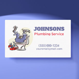 Klempnerdienst für den Cartoon Funny Plumber Visitenkarte