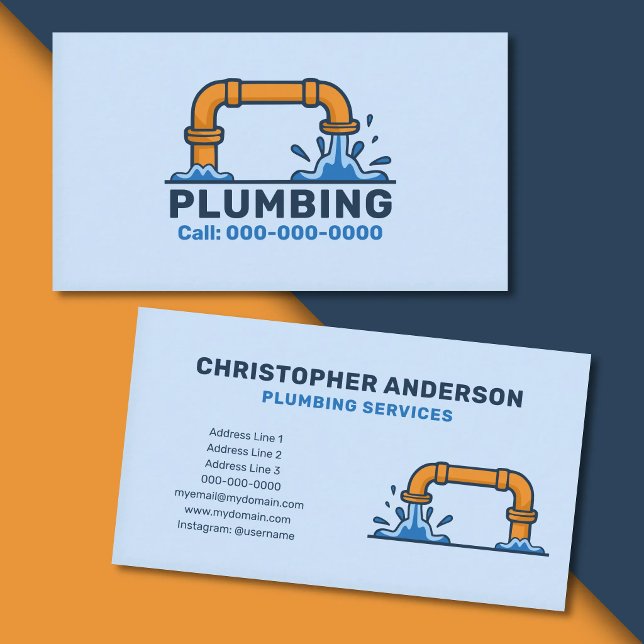 Klempnerdienste Visitenkarte (Plumbing Services Business Card)