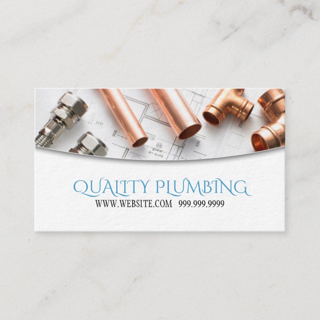 Klempnerei Faucet Wasser Handyman Wartung Visitenkarte (Vorderseite)
