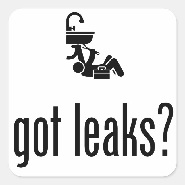 Klempnerei Quadratischer Aufkleber (Vorderseite)