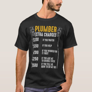 Klempnerextra-Ladungen Rohrleitung T-Shirt