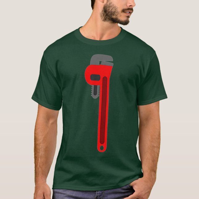 Klempnergeschenk Pipefitter Pipe Wrench Premium T-Shirt (Vorderseite)