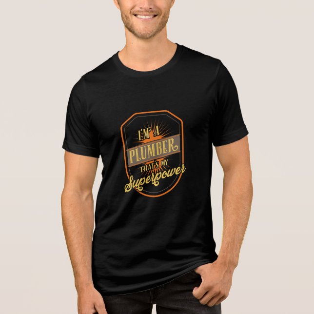 Klempnergeschenke Tri-Blend Shirt (Vorderseite)