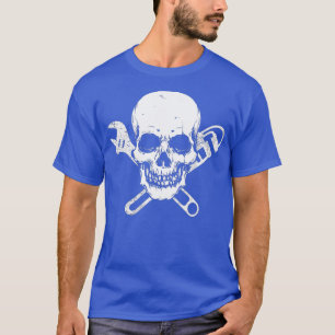 Klempnerpeipfitter Wrench Skull Klempner T-Shirt