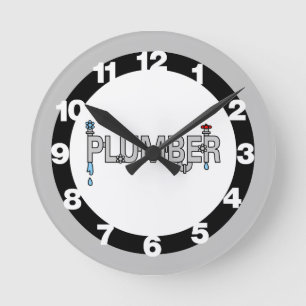 Klempnerrohre Runde Wanduhr