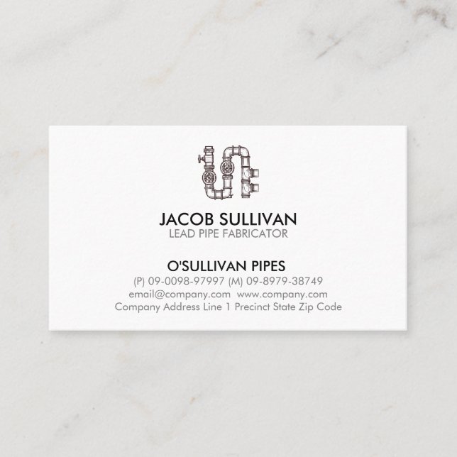 Klempnerschicht Visitenkarte (Vorderseite)