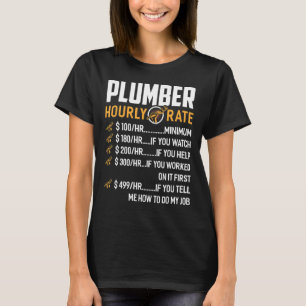 Klempnerstündlicher Klempner-Klempnerschlauch T-Shirt