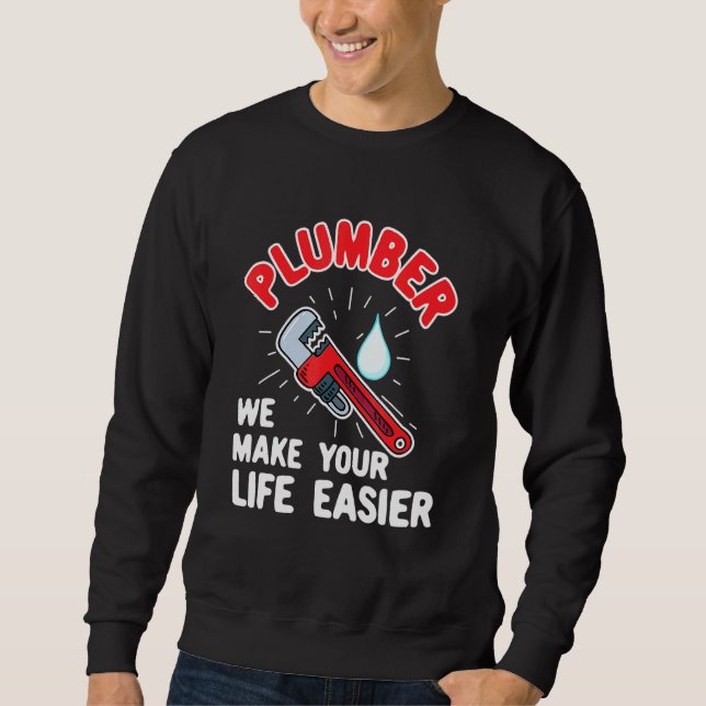 Klempnertechniker-Design für Rohrleitungsmonteur - Sweatshirt (Vorderseite)