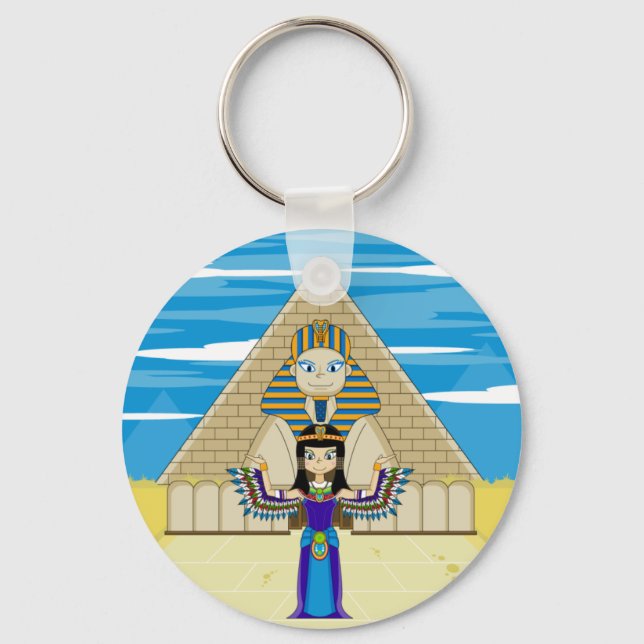 Kleopatra am Sphinx-Keycahin Schlüsselanhänger (Vorderseite)