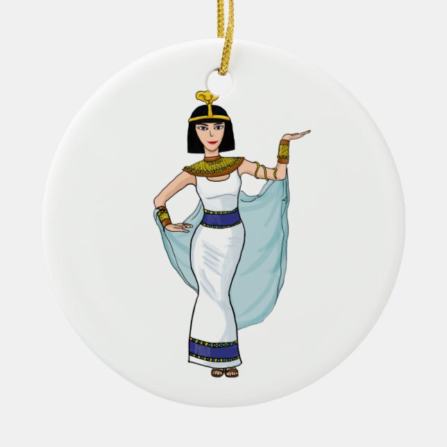 Kleopatra das Pharao von Ägypten Keramik Ornament (Vorne)