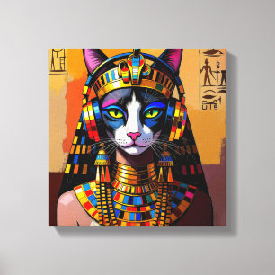 KLEOPATRA KÖNIGIN DES NIL-SPHINX KATZE LEINWANDDRUCK