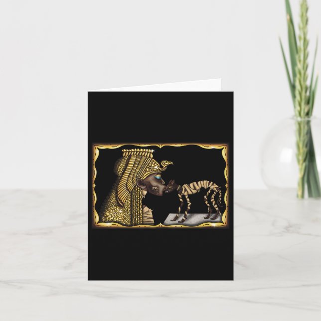 Kleopatra Mummy Funny Halloween Kostüme Männer Fra Karte (Vorderseite)