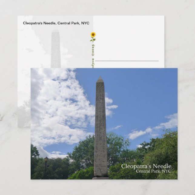 Kleopatra-Nadel, Central Park, NYC - Postkarte (Vorne/Hinten)