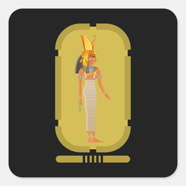 Kleopatra Quadratischer Aufkleber (Vorderseite)