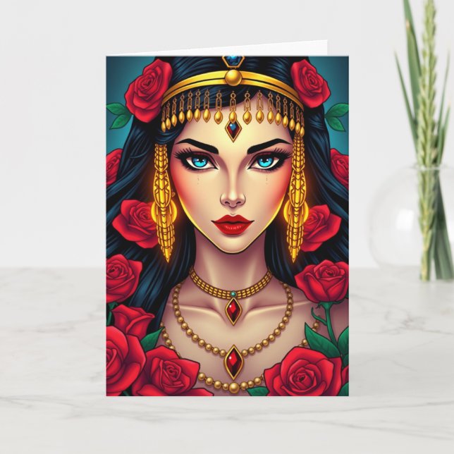 Kleopatra Queen of Nile in Luxurious Splendor Card (Vorderseite)