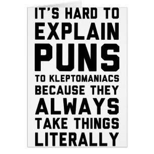 Kleptomane-Wortspiel