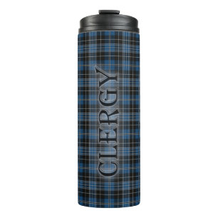 Klerus-Tartan mit dem Nachnamen Thermosbecher
