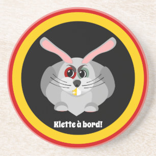 Klette am Rand - belgische Folklore Getränkeuntersetzer