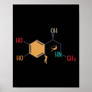 Kletter-Adrenalin-Formel-Bouldering-Chemikalie Fel Poster
