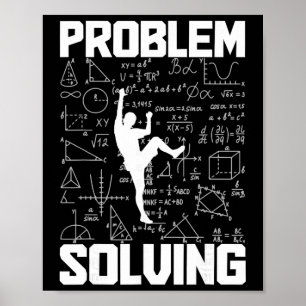 Kletter Boulder Problemlösung Kletterer Boulder Poster