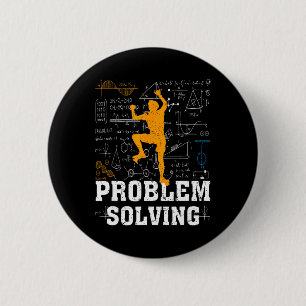 Kletter-Mathematikliebhaber Problemlösender Mathem Button