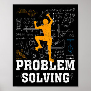 Kletter-Mathematikliebhaber Problemlösender Mathem Poster