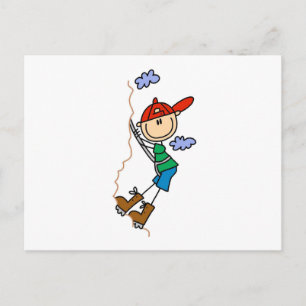 Kletter-Stickfigur Postkarte