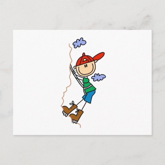 Kletter-Stickfigur Postkarte (Vorderseite)