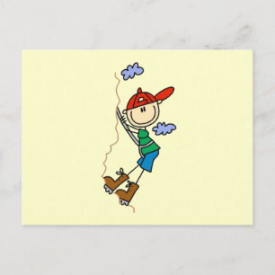 Kletter-Stickfigur Postkarte