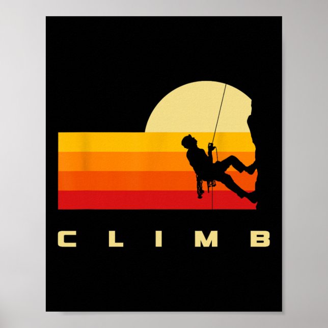 Kletterbekleidung - Rock Climbing _4  Poster (Vorne)