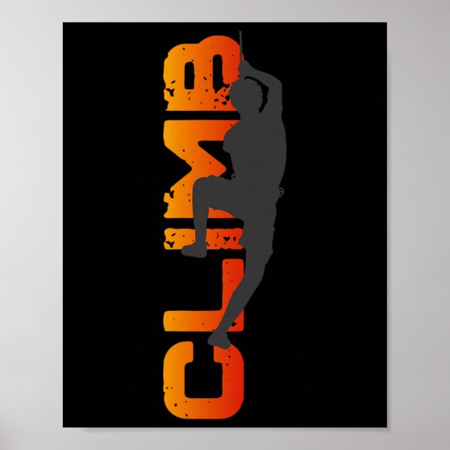 Kletterbekleidung - Rock Climbing _9  Poster (Vorne)