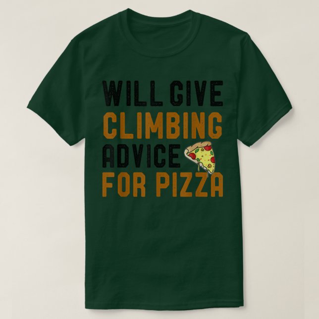 Kletterberater für Pizza Funny Climbers T-Shirt (Design vorne)