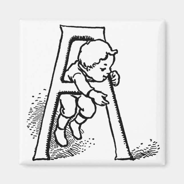 Kletterbrief 'A' - Magnet (Vorne)