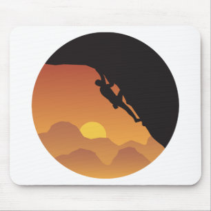 Kletterdesign-Vektor-Silhouette im flachen Design Mousepad