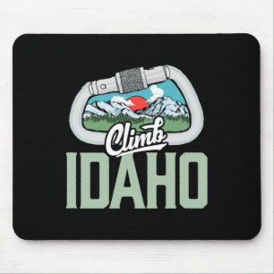 Klettere Idaho - Retro Rock Kletter Vintage Karabi Mousepad