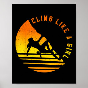 Klettere wie ein Mädchen - Geschenk für Boulder- u Poster