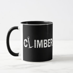 Kletterer beim Klettern Tasse