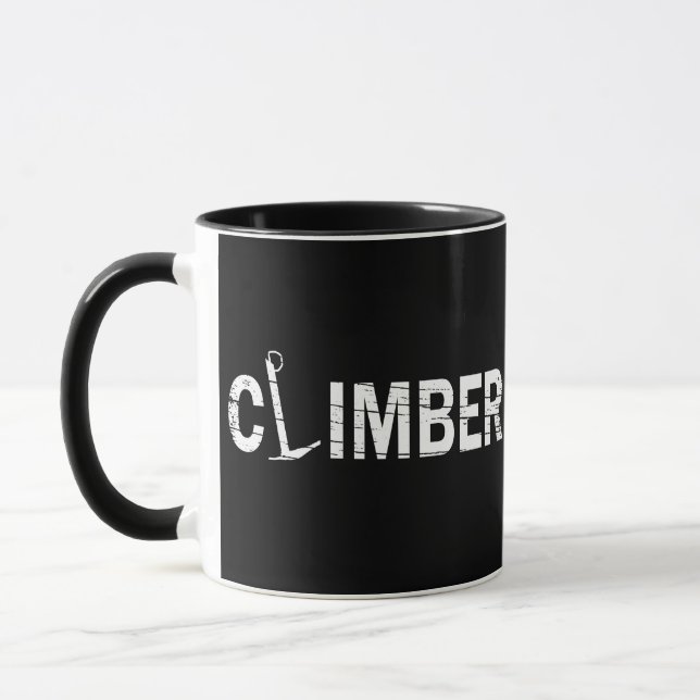 Kletterer beim Klettern Tasse (Links)