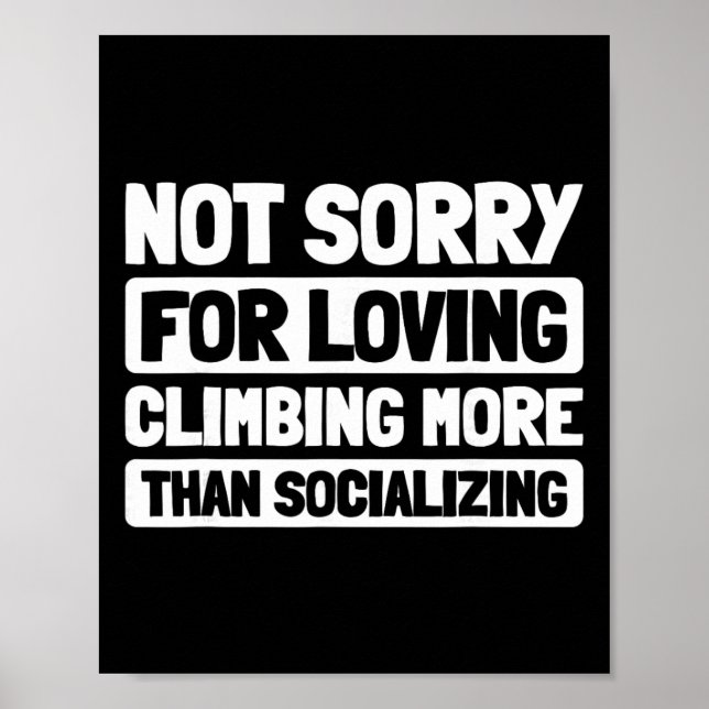 Kletterer Bergkletterer Boulderer Fels Poster (Vorne)
