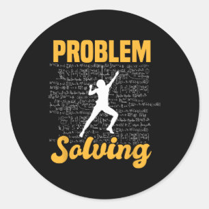 Kletterer Bouldering Problemlösung Kletterer Felse Runder Aufkleber