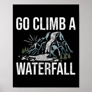 Kletterer Bouldering Winter Schnee Berg Wandern Ei Poster