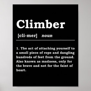 Kletterer Definition Substantiv Boulderin Felsenkl Poster