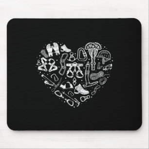 Kletterer Felsenkletterausrüstung Mädchen Herz Kar Mousepad