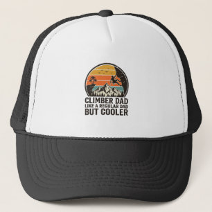 Kletterer-Vater Vintage-Sonnenuntergang Lustiges T Truckerkappe