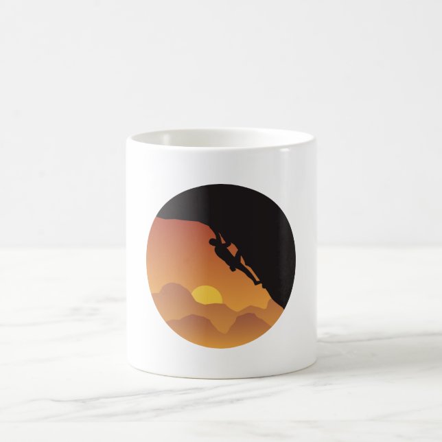 Kletterflache Design Vector-Silhouette Kaffeetasse (Mittel)
