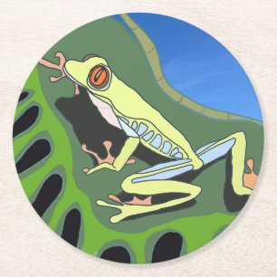 Kletterfrosch Runder Pappuntersetzer