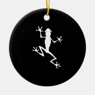 Kletterfrosch-Silhouette Keramik Ornament