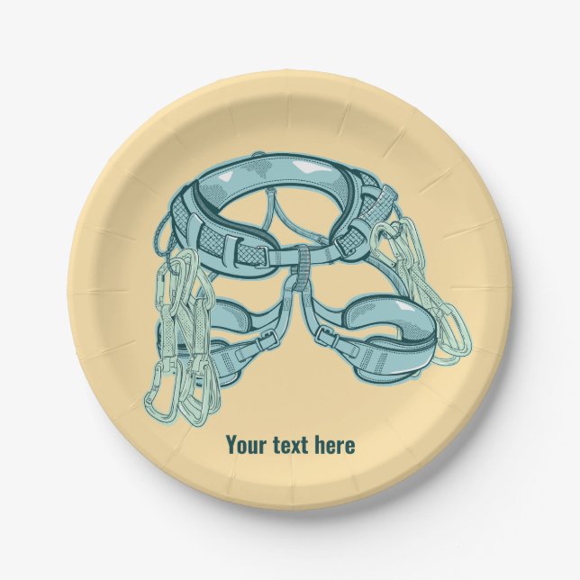 Klettergurt mit schnellem zeichn pappteller (Vorderseite)