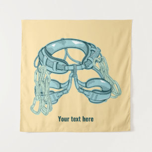 Klettergurt mit schnellem zeichn wandteppich